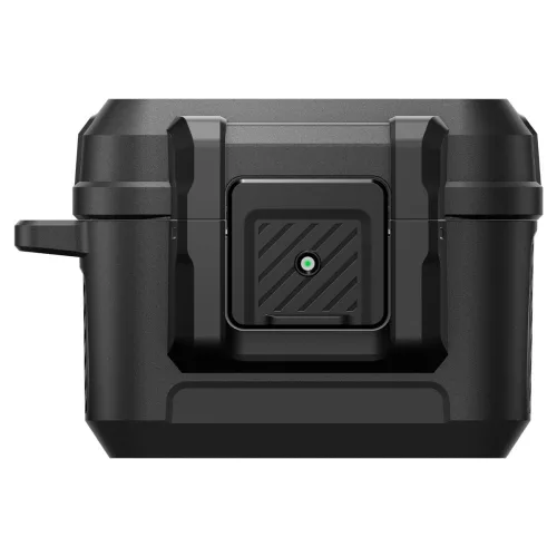 Spigen Lock Fit Apple Airpods Pro 3 fülhallgató tok, karabinerrel, matt fekete