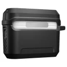 Spigen Lock Fit Apple Airpods Pro 3 fülhallgató tok, karabinerrel, matt fekete