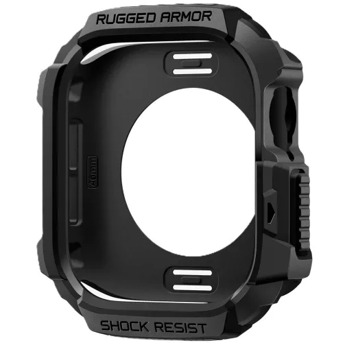 Spigen Rugged Armor 2 Apple Watch 10-11 (46 mm) tok, Matte Black, fekete