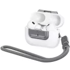 Spigen Lock Fit "M" Apple Airpods Pro /  Airpods Pro 2 fülhallgató tokhoz biztonsági zár, kézpánttal, szürke