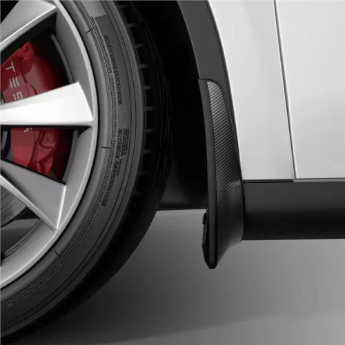 Spigen WeatherBloc Mud Flaps Tesla Model Y (2020 - 2024) sárfogó szett, karbon minta, TO301, fekete