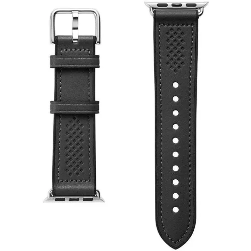 Spigen Retro Fit Apple Watch Ultra 3 / 2 / 1 49mm 10 46mm / 9 / 8 / 7 45mm / SE (2 / 1) / 6 / 5 / 4 44mm / 3 / 2 / 1 42mm műbőr szíj, fekete