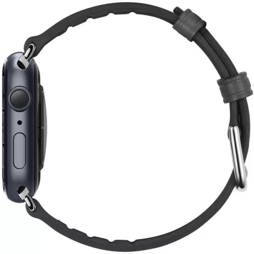 Spigen Retro Fit Apple Watch Ultra 3 / 2 / 1 49mm 10 46mm / 9 / 8 / 7 45mm / SE (2 / 1) / 6 / 5 / 4 44mm / 3 / 2 / 1 42mm műbőr szíj, fekete