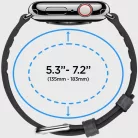 Spigen Retro Fit Apple Watch Ultra 3 / 2 / 1 49mm 10 46mm / 9 / 8 / 7 45mm / SE (2 / 1) / 6 / 5 / 4 44mm / 3 / 2 / 1 42mm műbőr szíj, fekete