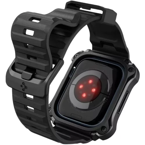 Spigen Tough Armor Pro Metal Apple Watch 7-9 (45 mm) tok / szíj, fekete