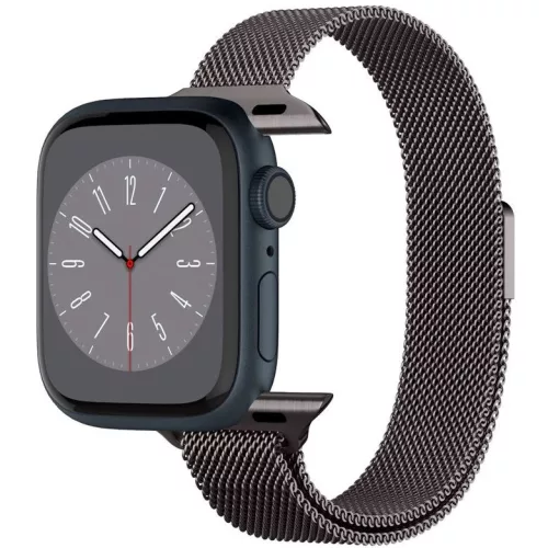 Spigen Metal Fit Apple Watch 1-6, SE, SE (2022), SE (2025) (38 / 40 mm) / Watch 7-9 (41 mm) / Watch 10-11 (42 mm) fém szíj, grafit