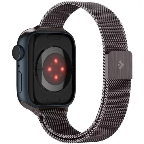 Spigen Metal Fit Apple Watch 1-6, SE, SE (2022), SE (2025) (38 / 40 mm) / Watch 7-9 (41 mm) / Watch 10-11 (42 mm) fém szíj, grafit