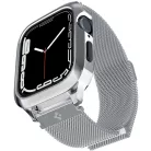 Spigen Metal Fit Pro Apple Watch 4-6, SE, SE (2022), SE (2025) (40 mm) / Watch 7-9 (41 mm) fém szíj / tok, ezüst