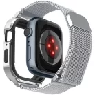 Spigen Metal Fit Pro Apple Watch 4-6, SE, SE (2022), SE (2025) (40 mm) / Watch 7-9 (41 mm) fém szíj / tok, ezüst