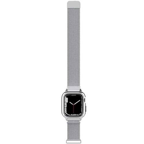 Spigen Metal Fit Pro Apple Watch 4-6, SE, SE (2022), SE (2025) (40 mm) / Watch 7-9 (41 mm) fém szíj / tok, ezüst