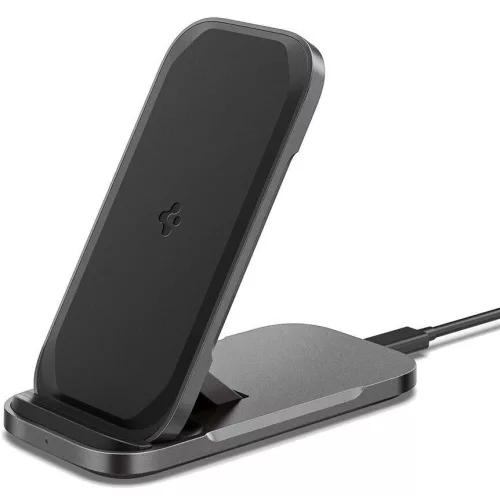 Spigen ArcField Stand Flex PF2201 vezeték nélküli wireless gyorstöltő, 15W, fekete