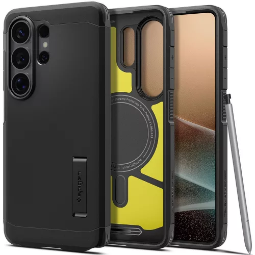Spigen Tough Armor MagFit Samsung Galaxy S26 Ultra tok, MagSafe, Black, fekete