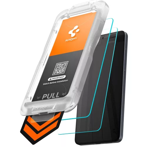 Spigen Glas.tR EZ Fit Pro HD Samsung Galaxy S26 Plus tempered kijelzővédő fólia felhelyező kerettel (2db)
