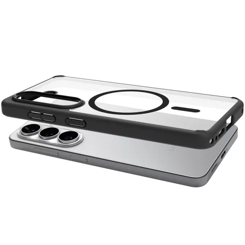 Spigen Ultra Hybrid MagFit Samsung Galaxy S26 tok, Matte Black, átlátszó-fekete