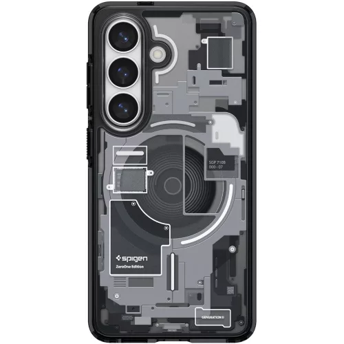 Spigen Ultra Hybrid MagFit Samsung Galaxy S26 Plus tok, MagSafe, Zero One, átlátszó-fekete