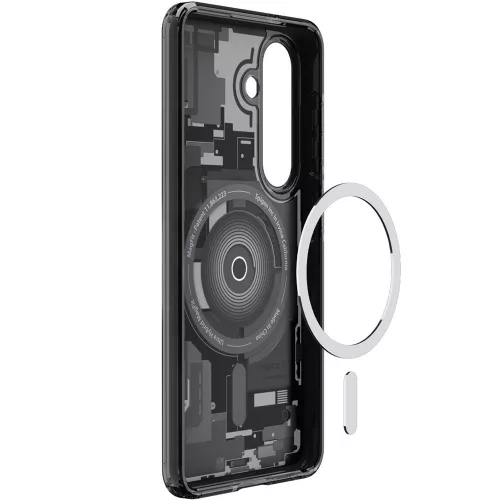 Spigen Ultra Hybrid MagFit Samsung Galaxy S26 Plus tok, MagSafe, Zero One, átlátszó-fekete