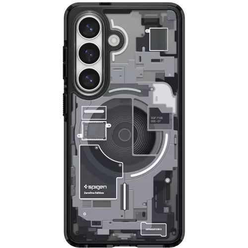 Spigen Ultra Hybrid MagFit Samsung Galaxy S26 tok, MagSafe, Zero One, átlátszó-fekete