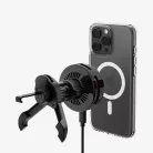 Spigen Essential Qi2.2 mágneses Magsafe autós tartó szellőzőrácsba, vezeték nélküli töltéssel, fekete