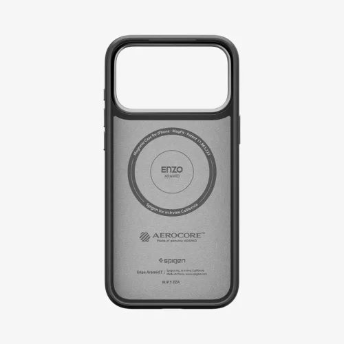 Spigen Enzo Aramid T MagFit Apple iPhone 17 Pro tok, MagSafe, Black, fekete