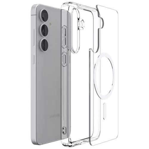 Spigen Ultra Hybrid Magfit Samsung Galaxy S25 FE tok, MagSafe, Clear White, fehér