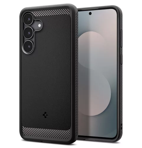Spigen Rugged Armor Samsung Galaxy S25 FE tok, Matte Black, fekete
