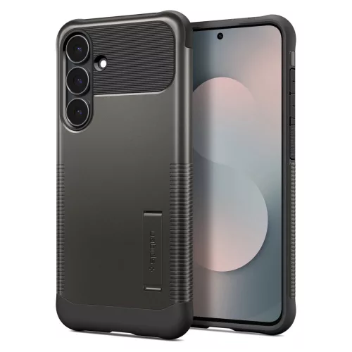 Spigen Slim Armor Mag Samsung Galaxy S25 FE tok, MagSafe, Gunmetal, sötétszürke