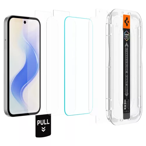 Spigen Glas.tR EZ Fit Pro Google Pixel 10a tempered kijelzővédő fólia felhelyező kerettel (2db)