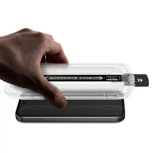 Spigen Glas.tR EZ Fit Pro Google Pixel 10a tempered kijelzővédő fólia felhelyező kerettel (2db)