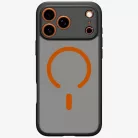 Spigen Ultra Hybrid Mag Apple iPhone 17 Pro tok, MagSafe, Frost Black/Orange, fekete-narancs