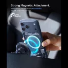 Spigen EV15MAQ Essential mágneses autós tartó szellőzőrácsba, MagSafe, Qi2, 15W, fekete