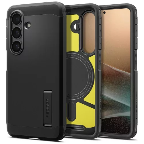 Spigen Tough Armor MagFit Samsung Galaxy S26 tok, MagSafe, Black, fekete