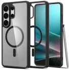 Spigen Ultra Hybrid MagFit Samsung Galaxy S26 Ultra tok, Matte Black, átlátszó-fekete
