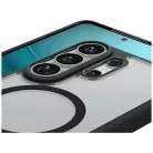 Spigen Ultra Hybrid MagFit Samsung Galaxy S26 Ultra tok, Matte Black, átlátszó-fekete