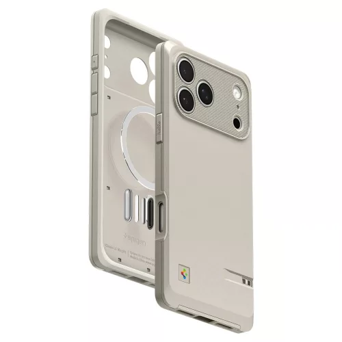 Spigen Classic LS Apple iPhone 17 Pro tok, MagSafe, Stone, szürke