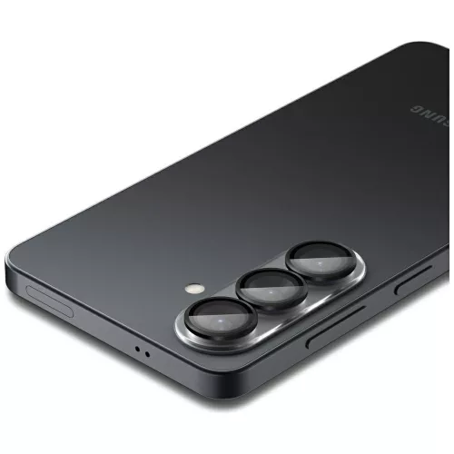 Spigen Glas.tR EZ Fit Optik Pro HD Samsung Galaxy S26 Tempered kameralencse-védő fólia felhelyező kerettel, fekete (2db)