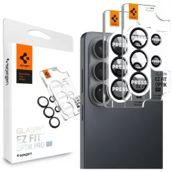   Spigen Glas.tR EZ Fit Optik Pro HD Samsung Galaxy S26 Ultra Tempered kameralencse-védő fólia felhelyező kerettel, fekete (2db)