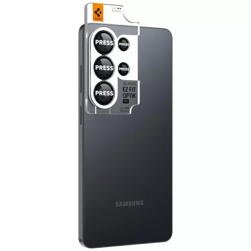 Spigen Glas.tR EZ Fit Optik Pro HD Samsung Galaxy S26 Ultra Tempered kameralencse-védő fólia felhelyező kerettel, fekete (2db)