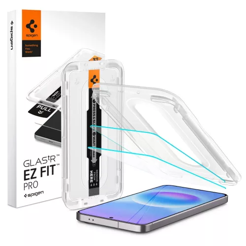 Spigen Glas.tR EZ Fit Pro Samsung Galaxy A57 tempered kijelzővédő fólia felhelyező kerettel (2db)
