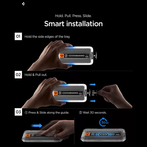 Spigen Glas.tR EZ Fit Pro Samsung Galaxy A57 tempered kijelzővédő fólia felhelyező kerettel (2db)
