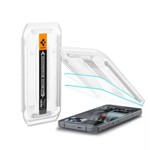 Spigen Glas.tR EZ Fit Pro Nothing Phone 3 tempered kijelzővédő fólia felhelyező kerettel (2db)