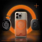 Spigen Valentinus Magfit+ Apple iPhone Magsafe kártyatartó, MagSafe, Metallic Orange, narancs (3db kártyához)