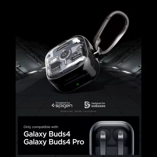 Spigen Ultra Hybrid Samsung Galaxy Buds 4 / Buds 4 Pro tok, Zero One, fekete