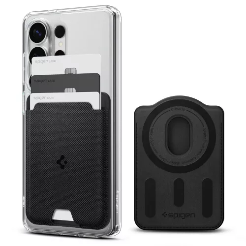 Spigen Urban Fit mágneses kártyatartó, MagSafe, Black, fekete (3db kártyához)