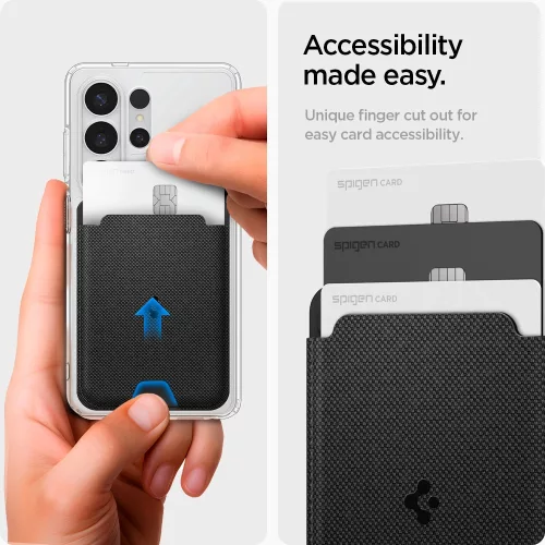 Spigen Urban Fit mágneses kártyatartó, MagSafe, Black, fekete (3db kártyához)