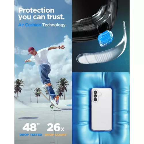 Spigen Ultra Hybrid Samsung Galaxy A37 tok, Crystal Clear, átlátszó