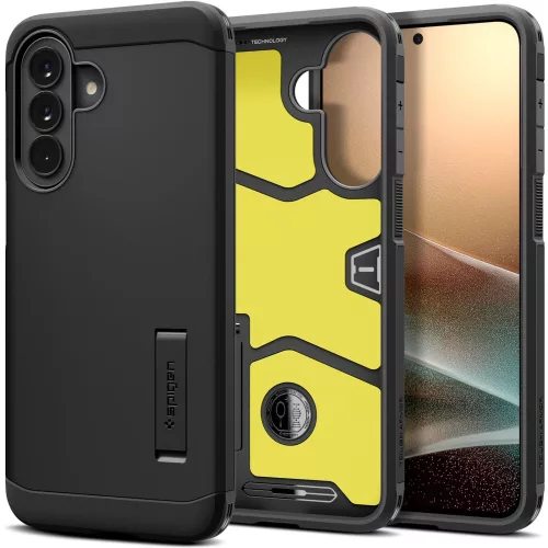 Spigen Tough Armor Samsung Galaxy A37 tok, Metal Slate, fekete