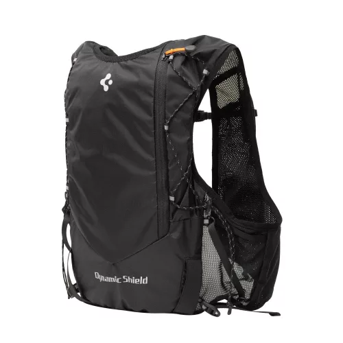 Spigen A721 Dynamic Shield futómellény futáshoz / túrázáshoz, telefon-és kulacstartó résszel + 500ml kulacs, fekete (L-XL)