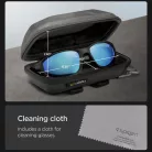 Spigen Lock Fit LF520 szemüveg tartó tok / táska, fém cipzárral, merev strapabíró kialakítással, üveg nyitóval, fekete