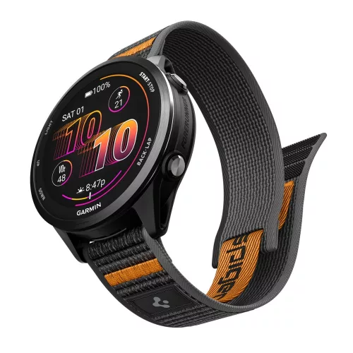 Spigen Athlex Garmin Quick Release 22mm Active szíj, fekete / narancs