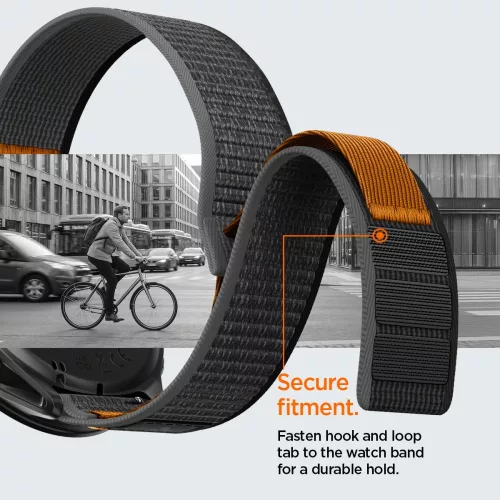 Spigen Athlex Garmin Quick Release 22mm Active szíj, fekete / narancs